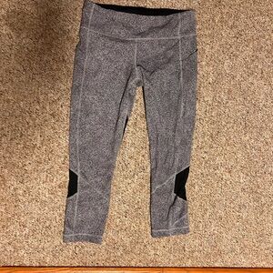 Lululemon Athletica Black and Gray Leggings, Size M